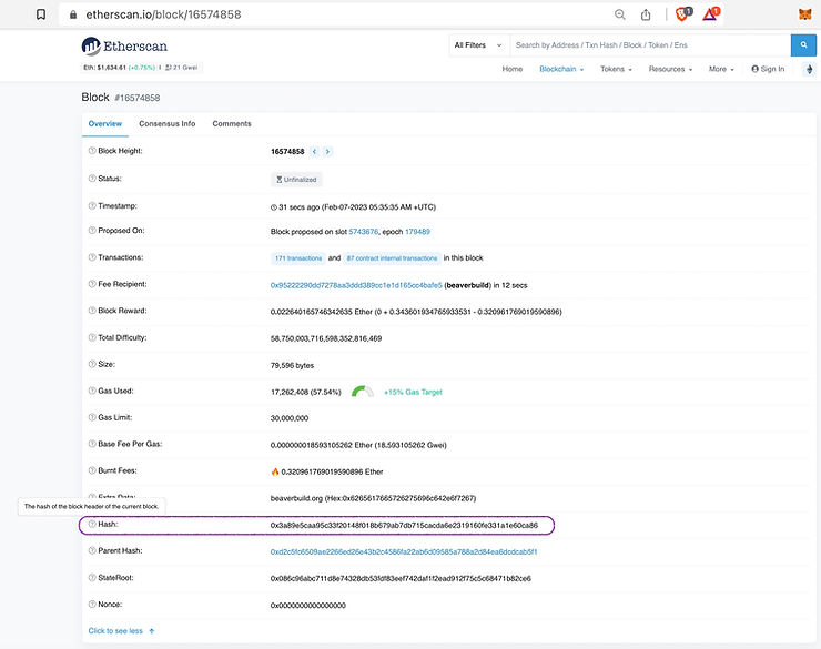 Blockhash on Ethereum
